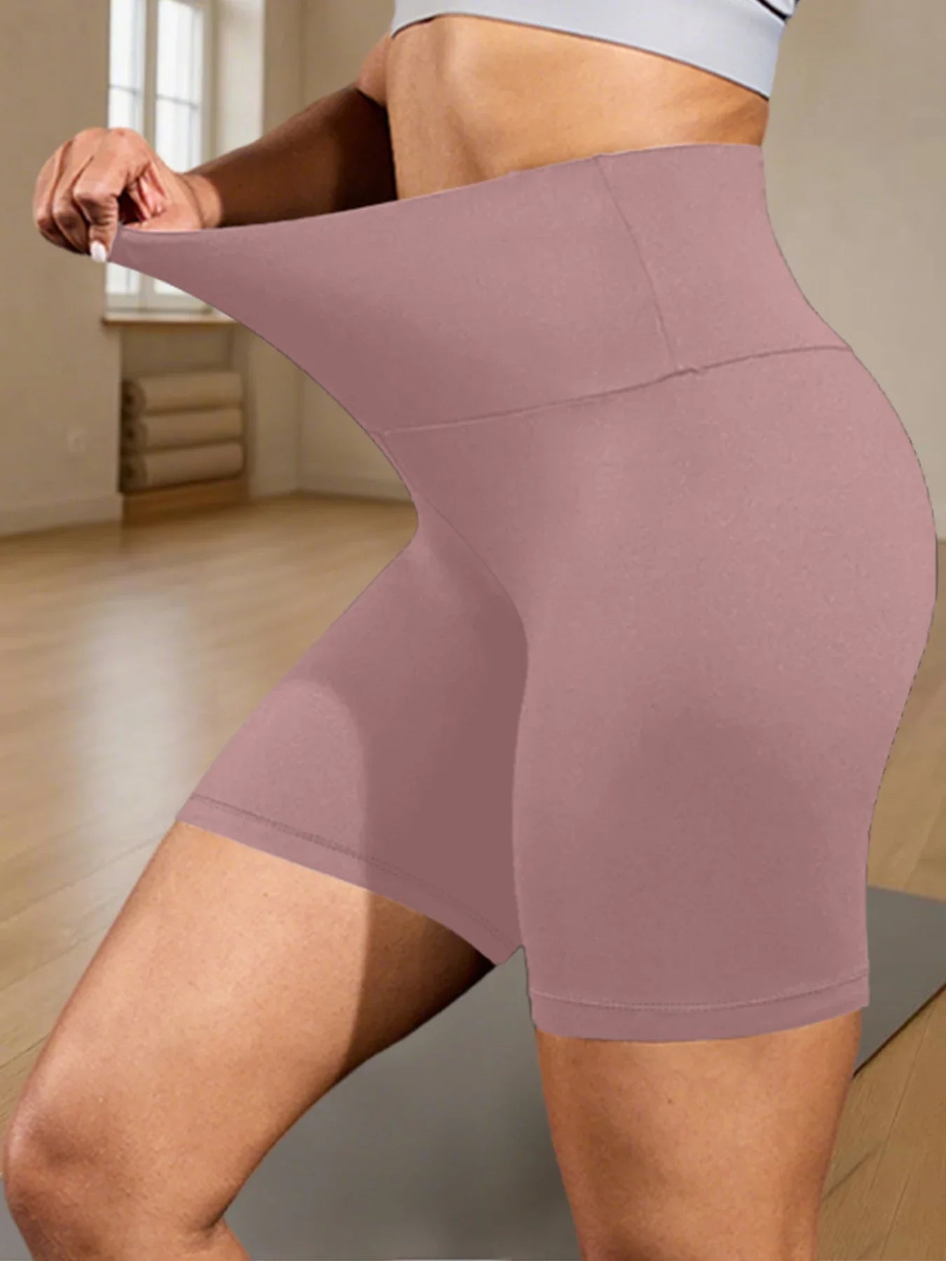 Women'S High Waisted Biker Shorts Super Soft Tummy Control No See through Workout Yoga Running Athletic Push up Gym Fitness